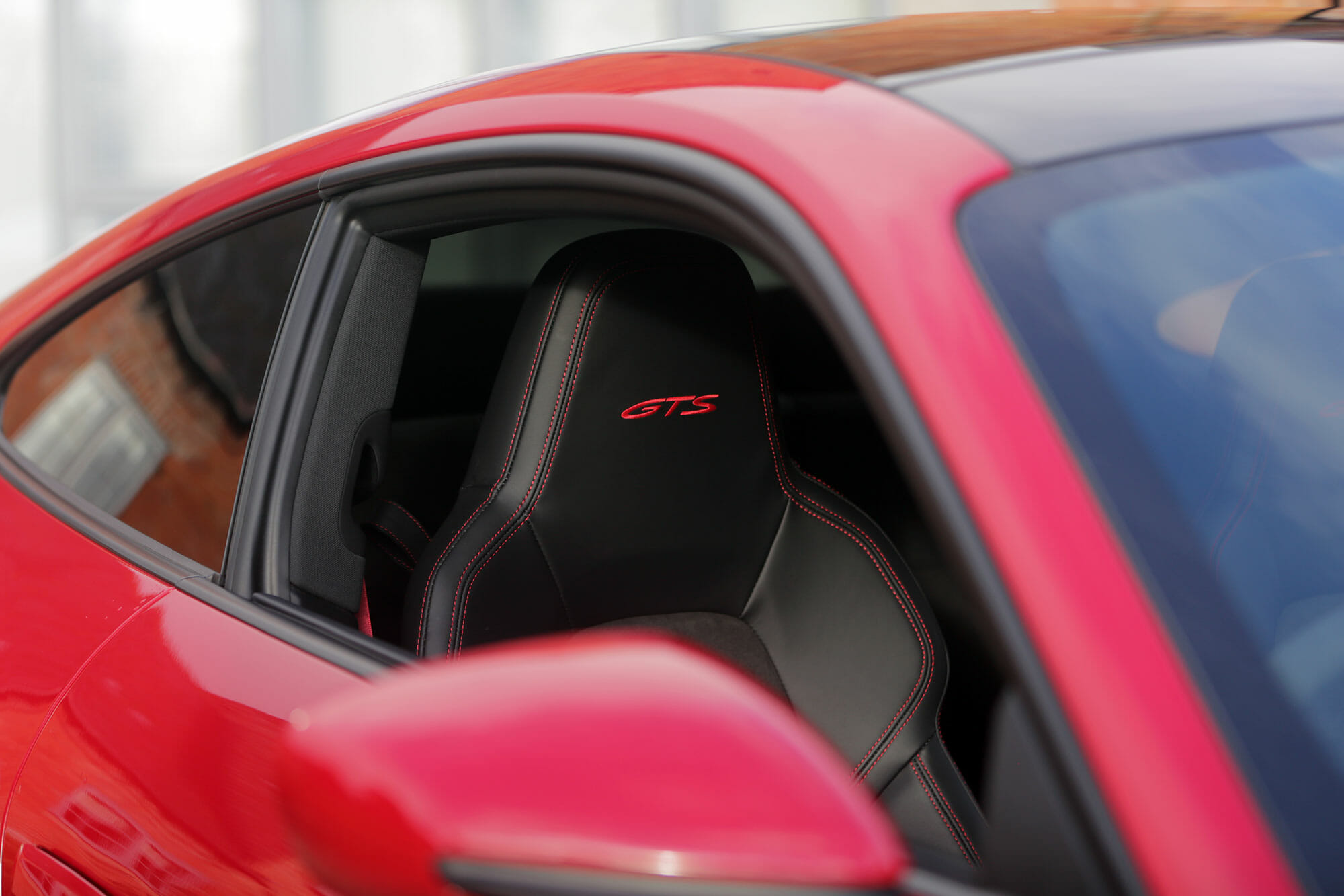 Porsche 911 GTS 22 in Carmine Red Seat Detail